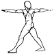 drawn yoga exercise, the tree