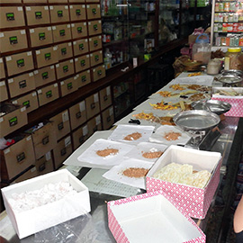 Chinese pharmacy counter