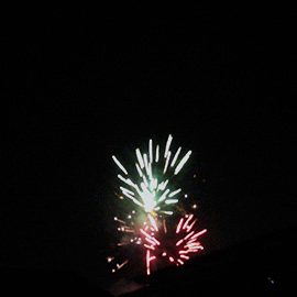 Fireworks in the night sky