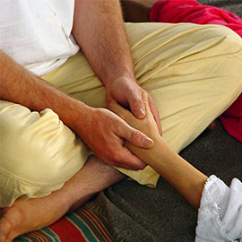 Acupressure on the hand