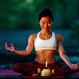 Woman meditating